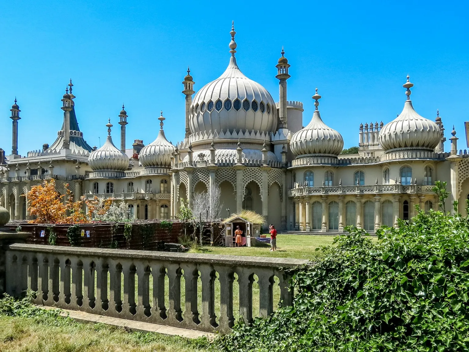 The Royal Pavilion in Brighton under a blue sky