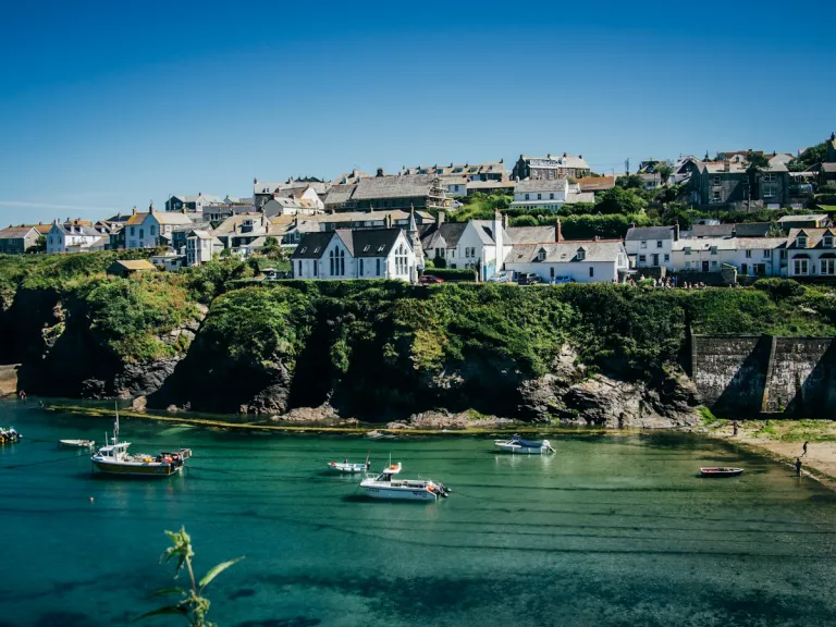 Boats in the harbour at Port Isaac, Cornwall