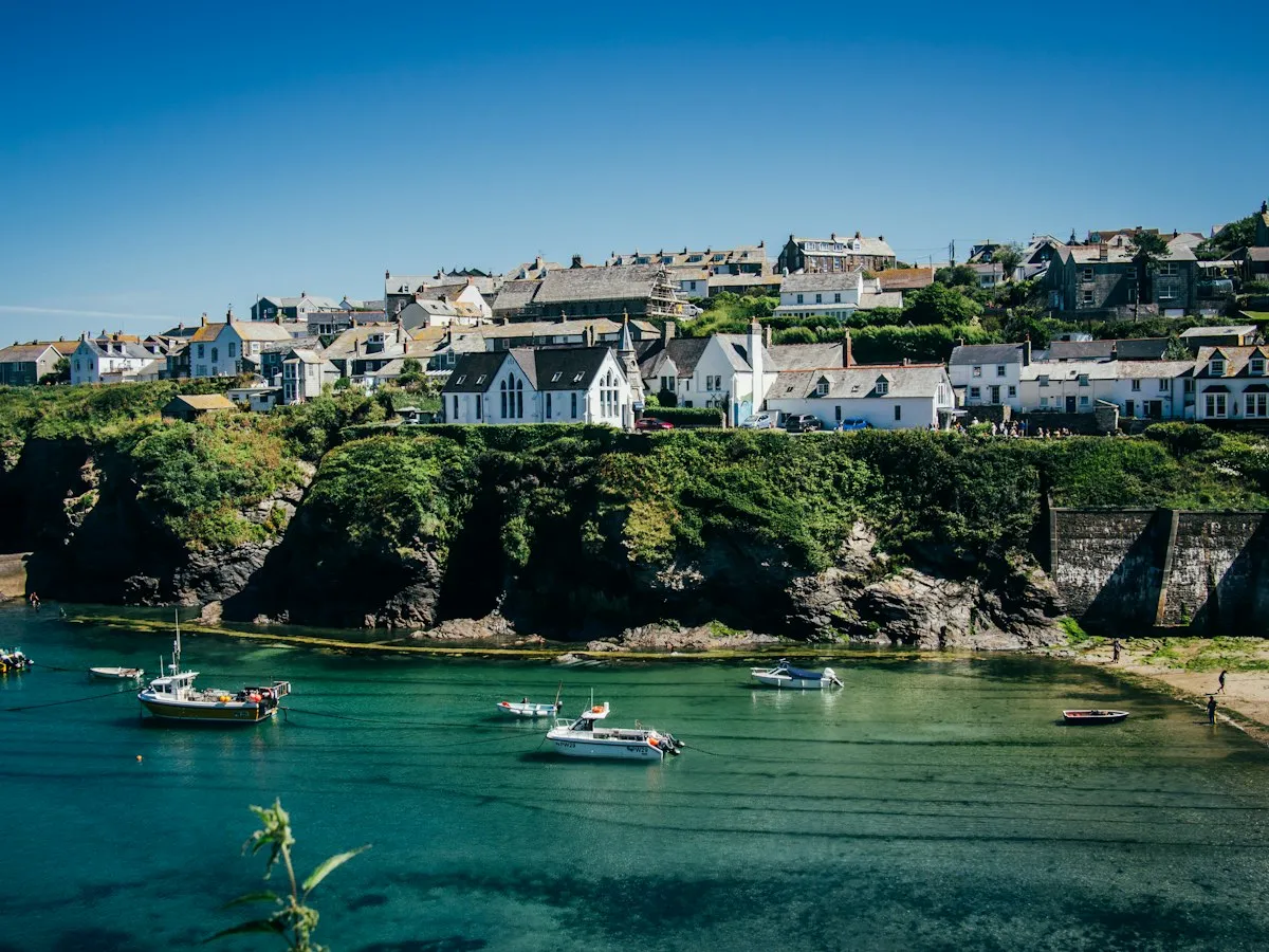 Boats in the harbour at Port Isaac, Cornwall