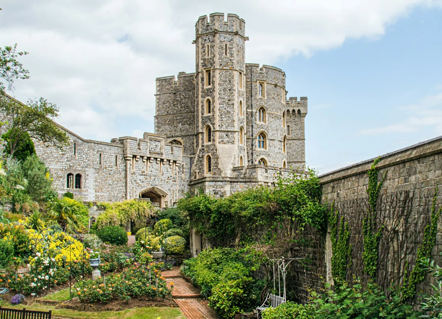 Windsor Castle seen against a blue sky
