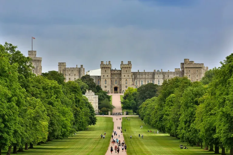 Windsor Castle under a stormy sky