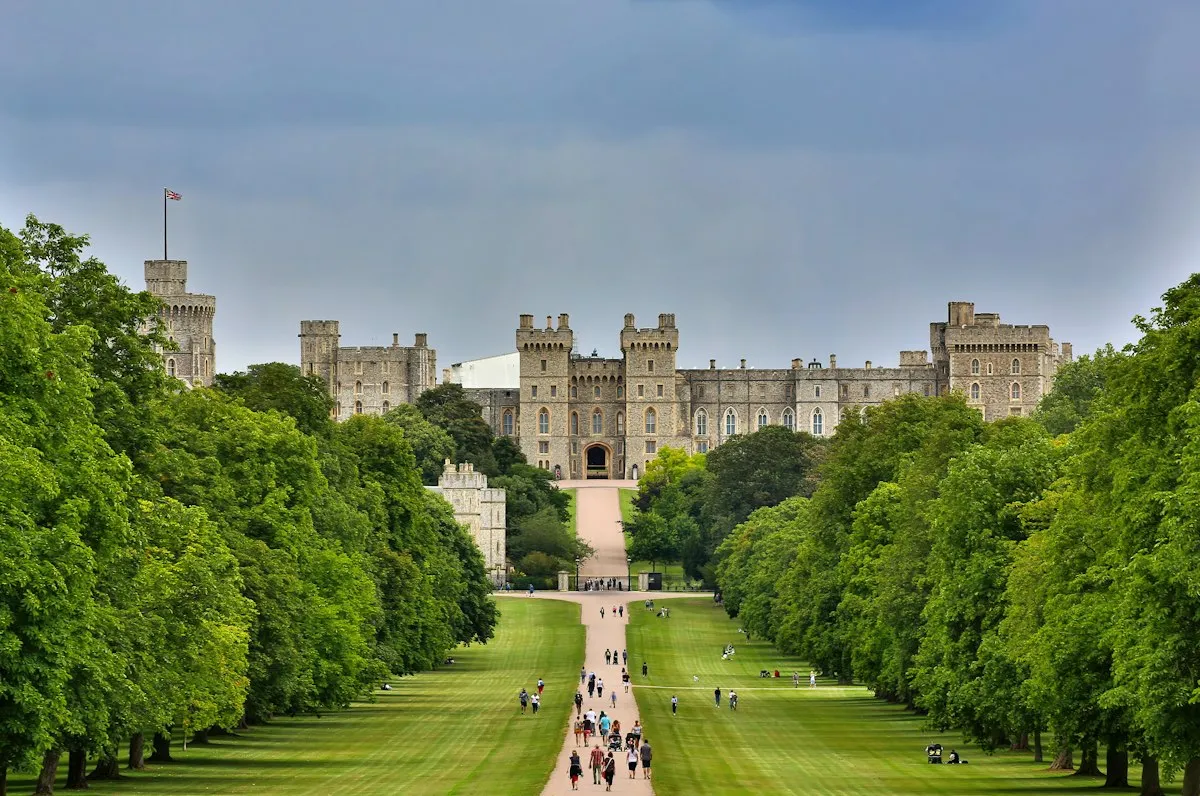 Windsor Castle under a stormy sky